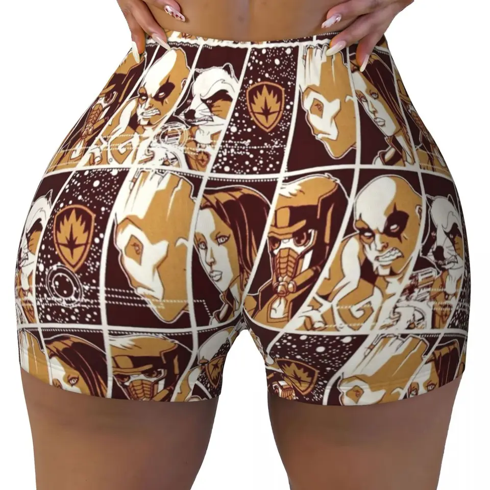 Custom Fashion Anime Groot Character Cvičenie šortky dámska telocvičňa volejbalové cyklistické joga šortky