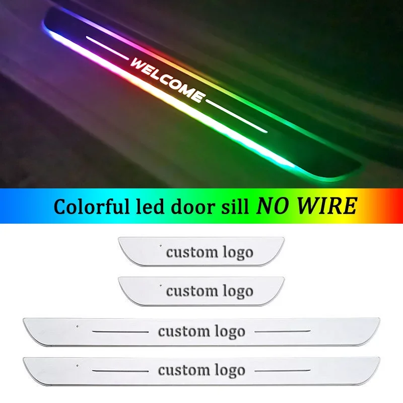 Custom pre Audi BMW Lexus Subaru Dynamic LED viacfarebný vítaný pedál Pedál Pedál SUFF PLAČKA DVERE SILL DRESKÁ Dráha Treshold Treshold Light