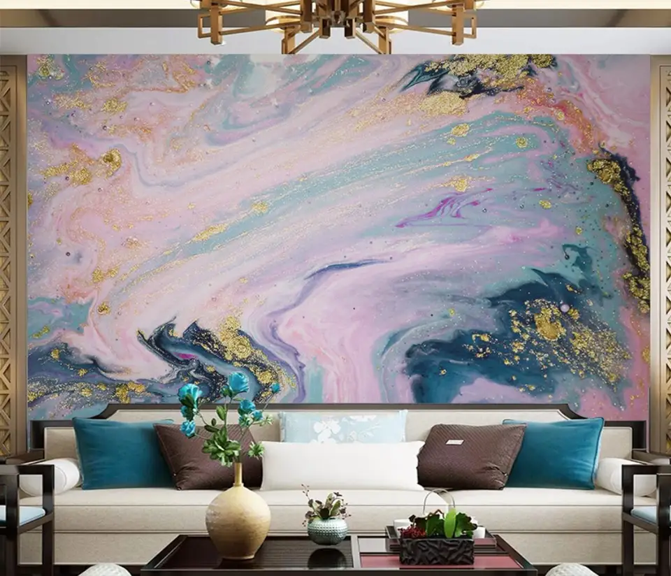 Custompink Stone Photo Papel Mural tapeta pre nástennú maľbu spál