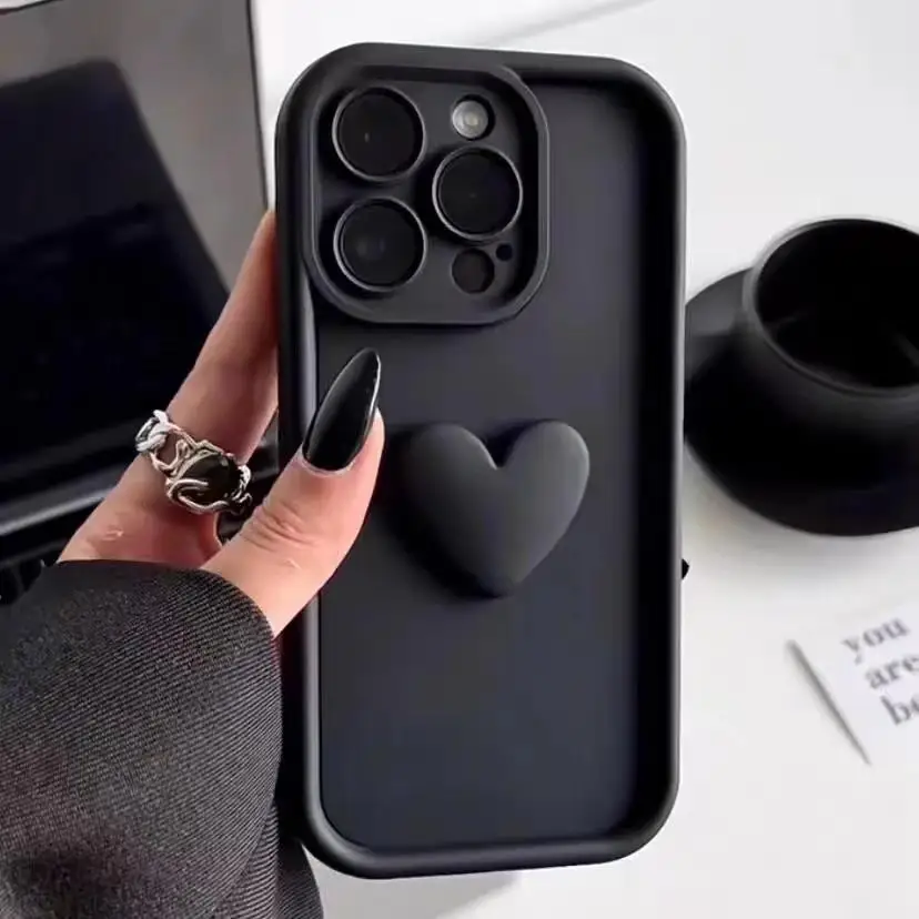 Cute 3D Love Heart Silikone Pase pre Xiaomi Mi 11 12 Lite Poco C31 C55 M2 M3S X5 Redmi 9a 9C 9i A1 A2 10x Mäkký kryt