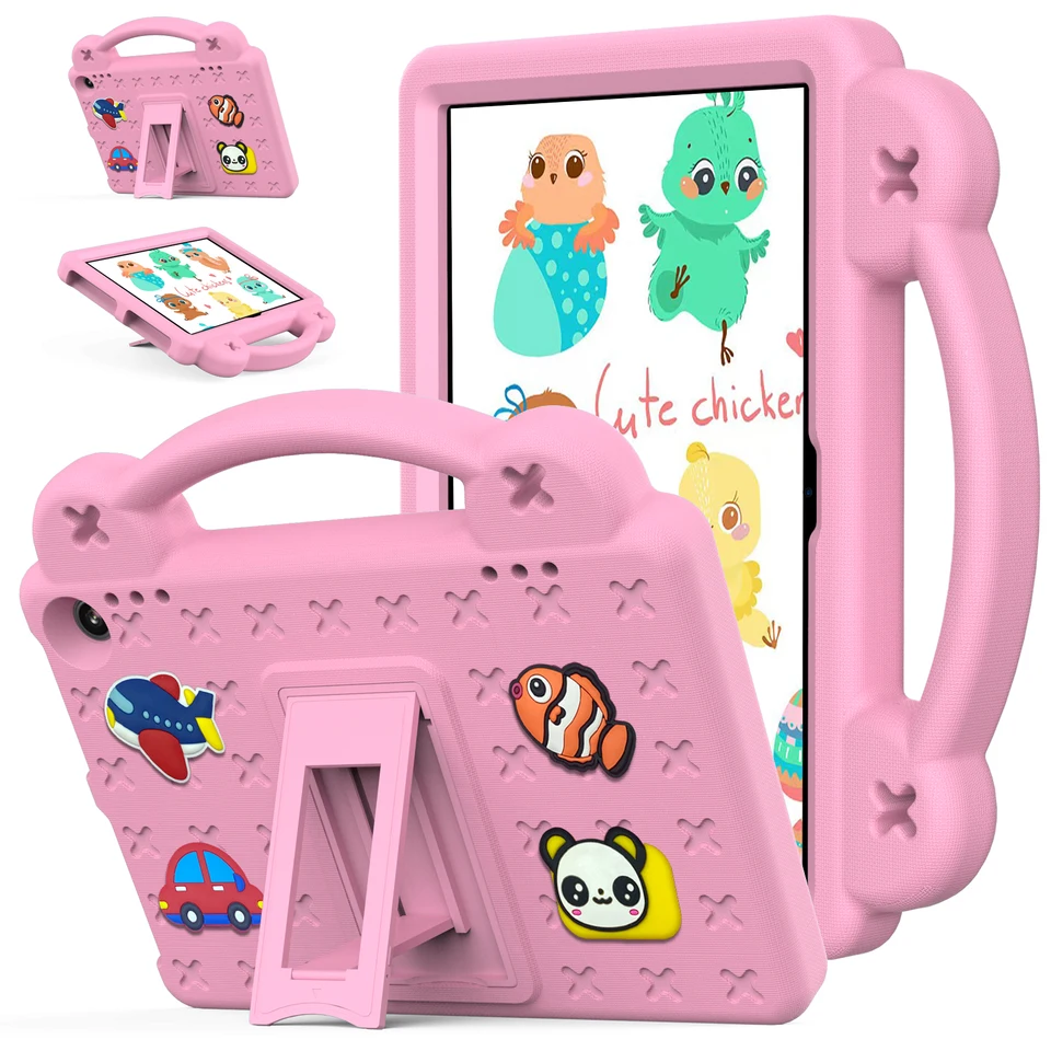 Cute Bear Kids Case Universal pre Amazon Fire HD 8 plus 2024 2022 2020 8,0 palca kryt Eva Kickstand s ručným držiakom Shockproof