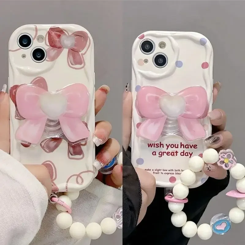 Cute Bow Telefón pre puzdro pre Xiaomi Redmi Note 13 Pro 12 8 11 10 9 12 Pro Plus 12s 13c 12c 10c 9c 9a A1 A2 A3 5G 4G Mäkký pokrývka
