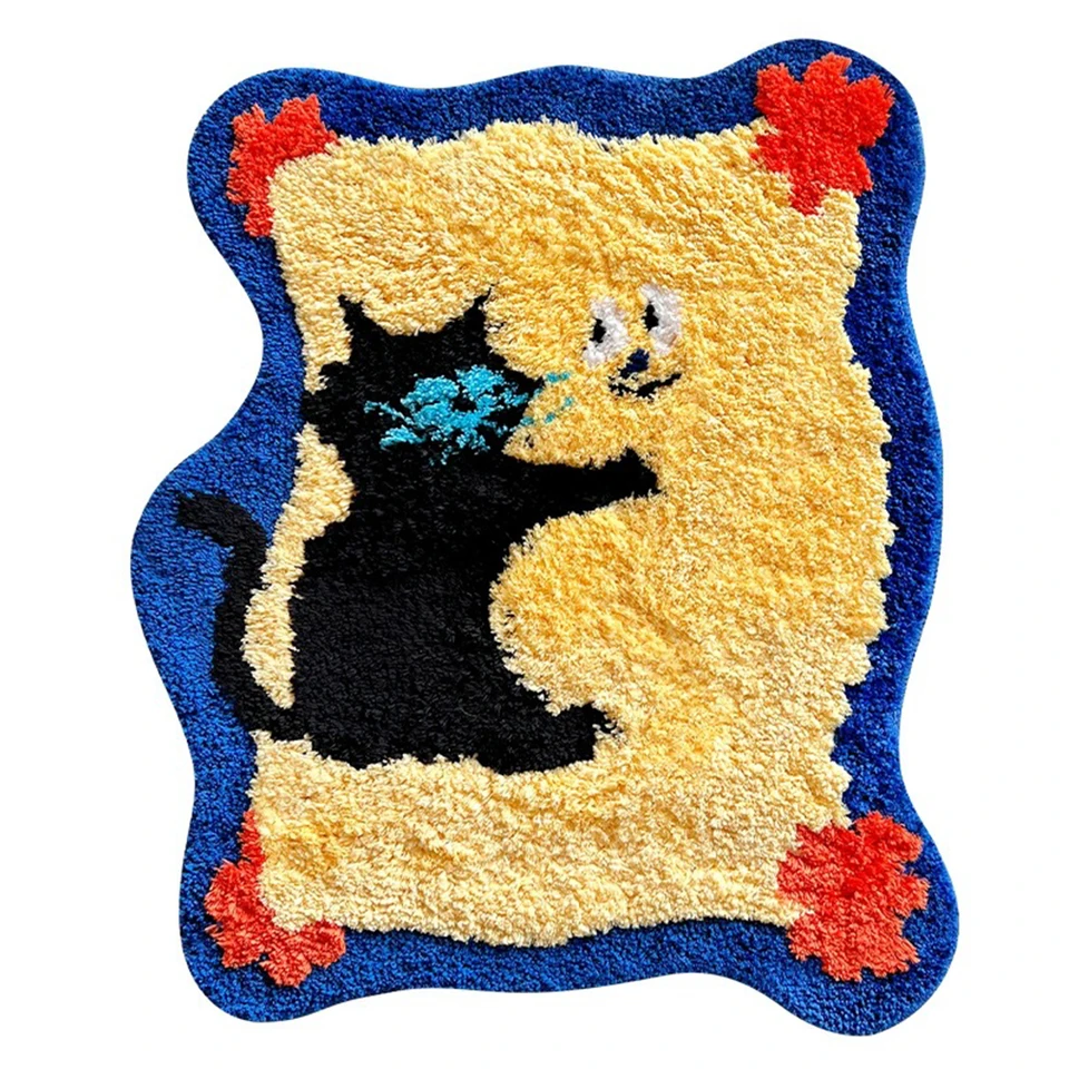 Cute Cat Latch Hook Kiety Koberec tlačené plátno pre dospelých a deti DIY Koberce Crafts Arts Carpet pre domácu dekoráciu Festival darčeky