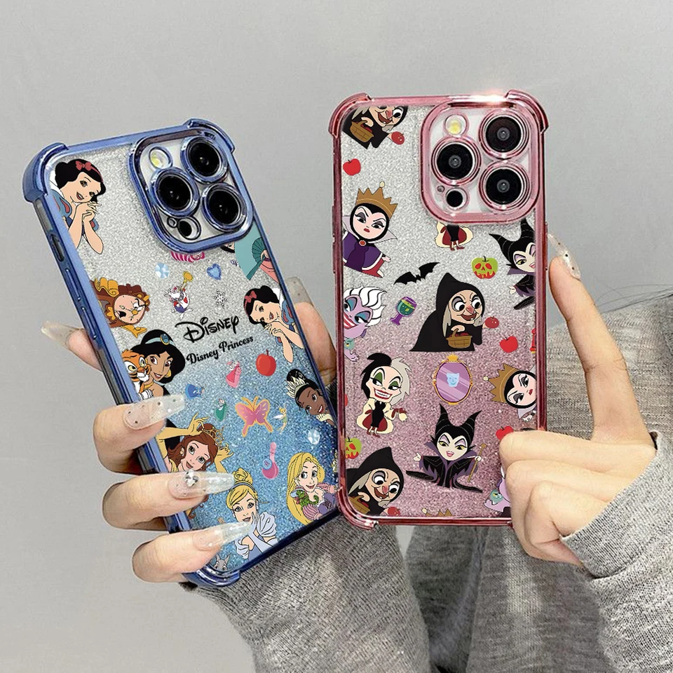 Cute Disneys Princess Phone Case pre iPhone 16 15 14 13 12 11 Pro Max x xr xsmax 7 8 Plus nárazový nepriestrelný pokrývka brnenia