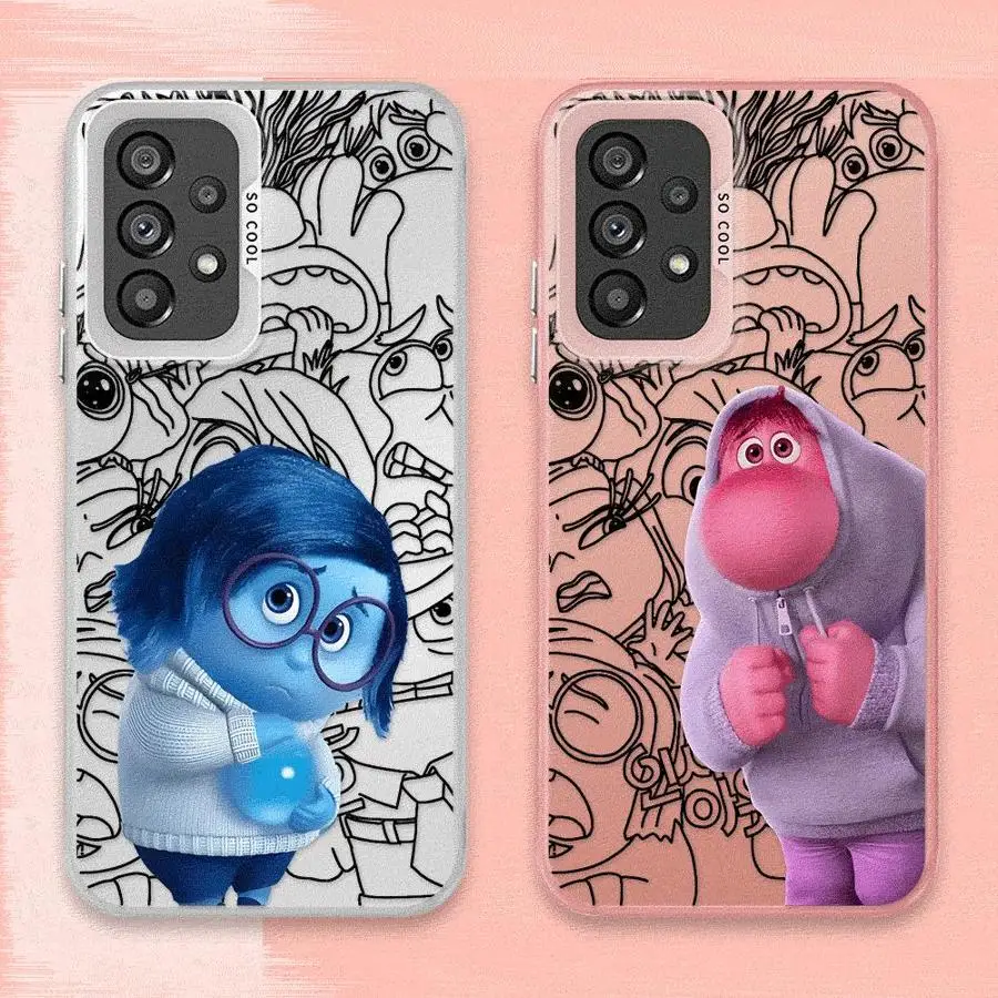 Cute Insides Out 2 Puzdro pre telefón Samsung Galaxy A15 4G A53 A25 A54 A73 A55 A72 A71 A52 A54 A52S A51 5G CAPA CAPA CAPA CAPA