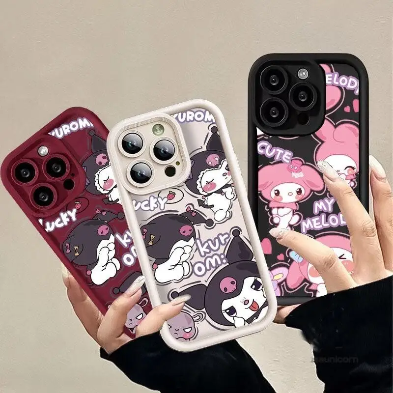 Cute Kuromi My Melody Telefón puzdro pre Realme C55 C53 C51 C67 C35 C30 C21Y C25Y C21 C11 C2011 C15 C25 C20 12 Pro Plus 11 8 Cover