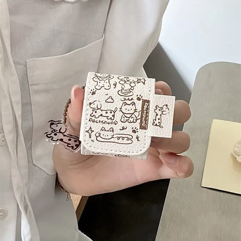 Cute Line Dog puzdro pre AirPods 4 AirPod 1 2 3 Pro Pro2 Bluetooth Earbuds nabíjacie box