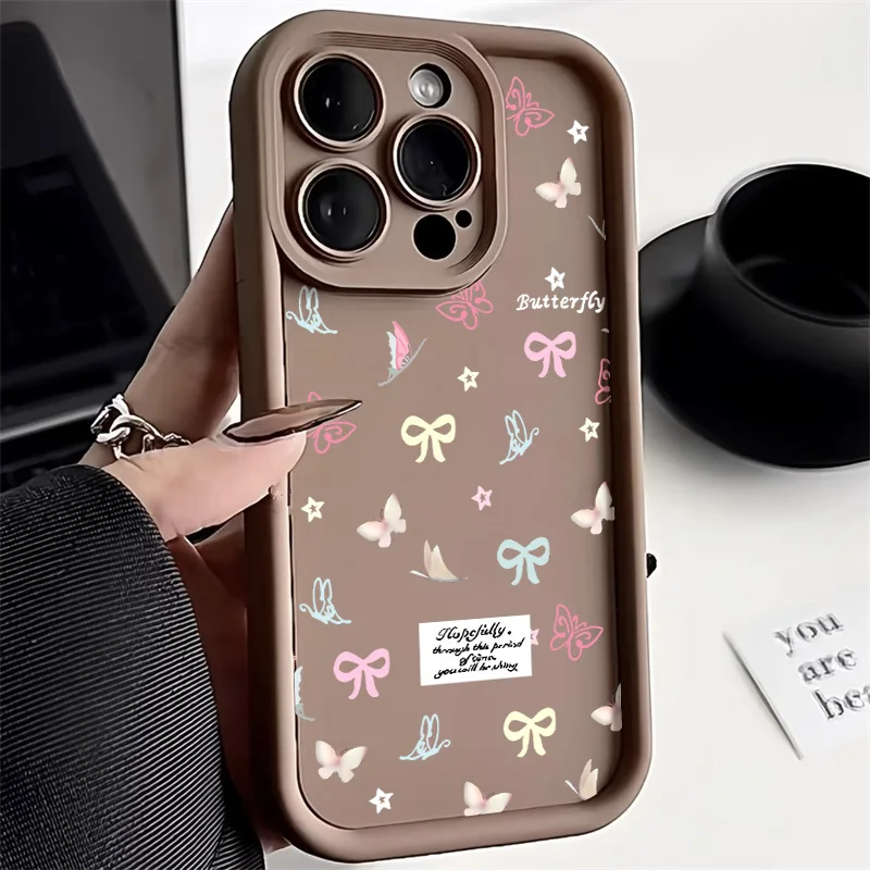 Cute Pink Bows Telefón pre Huawei P20 P30 P30 P50 Mate 20 30 40 Pro Nova 7 9 10 SE Soft TPU Zadný kryt TPU