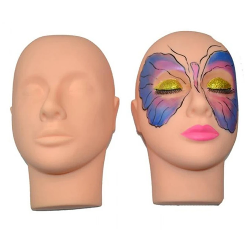 Cvičte hlavný model štepeným riasom Model hlava make -up a krása začiatočníkov tréning Falošné hlavy Masáž krásy