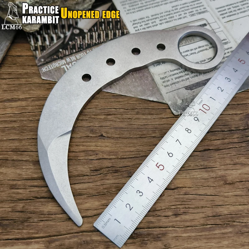 Cvičte karambit pazúry nôž neotvorený okrajový výcvik karambit pazúry nôž vonkajšie rezanie Nástroj Fancy Claw Ohyb nôž prenosný