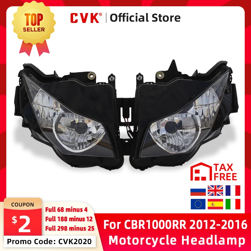 CVK Motocyklový svetlomet svetlomety Hlava pre Honda CBR1000RR 2012 2013 2014 2015 2016 CBR1000 CBR 1000RR Časti hlavy