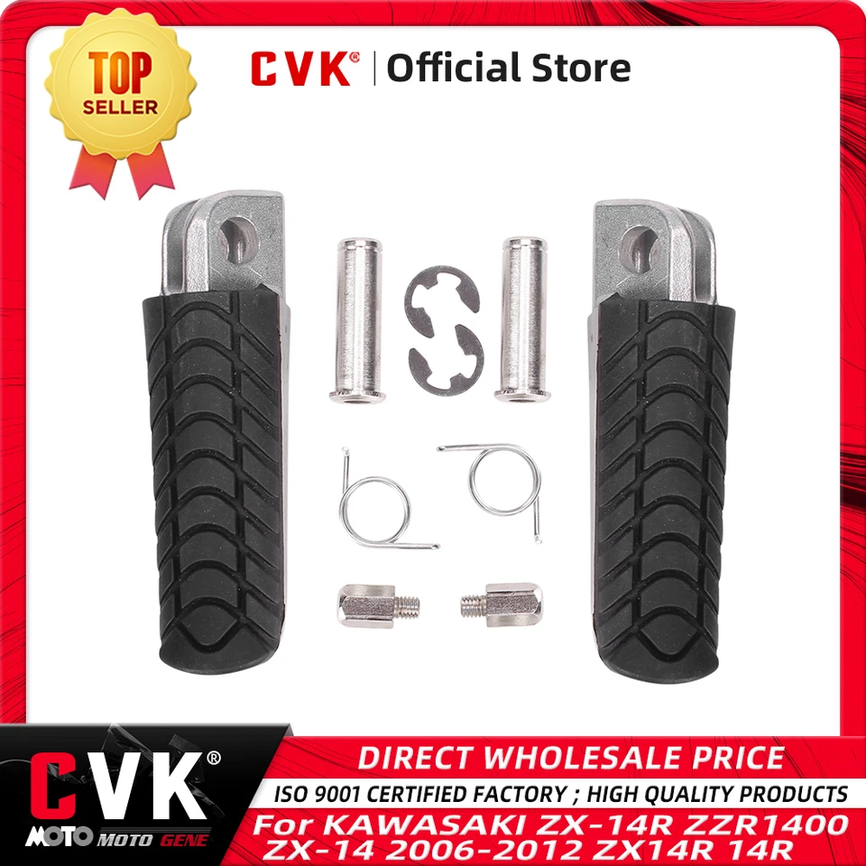 CVK predné nohy Foots Peg Lests pre Kawasaki ZX-14R ZZR1400 ZX-14 2006-2012 ZX14R 14R Motocyklové príslušenstvo