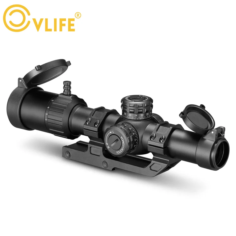 CVLife Eagletalon LPVO Puška Rozsah pre 0,223/5,56 a 0,308/7,62 s 30 mm konzolovým držiakom osvetleným BDC.