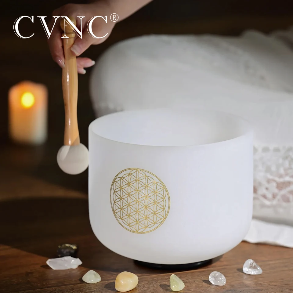 CVNC 8 palcov 528 Hz Life Design Crystal Singing Bowls Quartz Chakra pre zvukové liečivé nástroje Meditiation