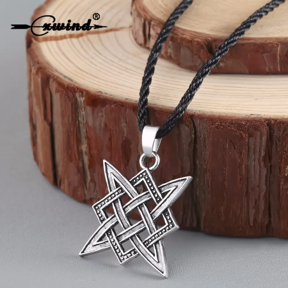 Cxwind retro slovanský nórsko Viking štvorcový prívesok Náhrdelník hviezda Rus Amulet Amulet Talisman Pagan Pendants Náhrdelníky muži šperky