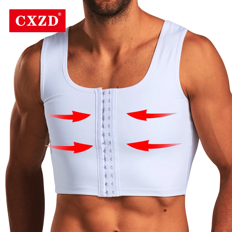 CXZD Men Body Shaper Zúrite hrudník Push Up Kompresie Kompresie Tréner Tréner budova Shapewear