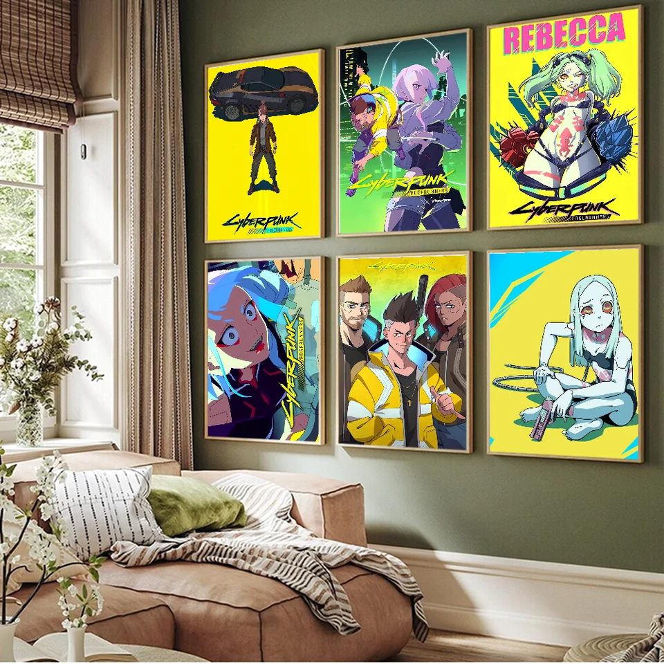 Cyberpun Edgerune Self-Petrít Art Plagát Retro kraft papierová nálepka pre domácich majstrov
