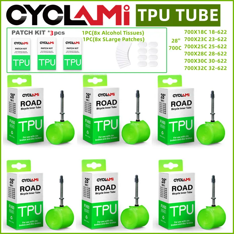 Cyclami UltraLight Bicycle Bicycle Inner Tube Road Bicykel bicykel TPU Vnútorná pneumatika 60 80 mm francúzsky ventil 700c18 25 28 32 Super Light Tube