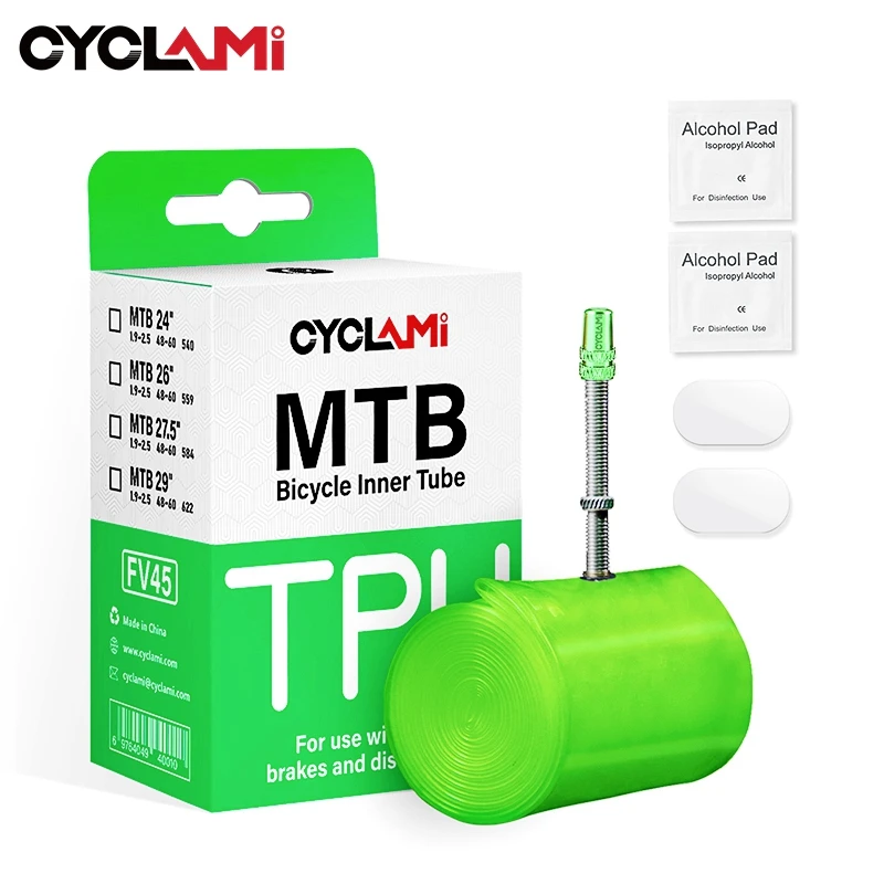 Cyclami UltraLight Bicykel Vnútorná trubica 26 27,5 29 palcov MTB Bicycle TPU Materiál pneumatika 45 mm francúzsky ventil super svetlo
