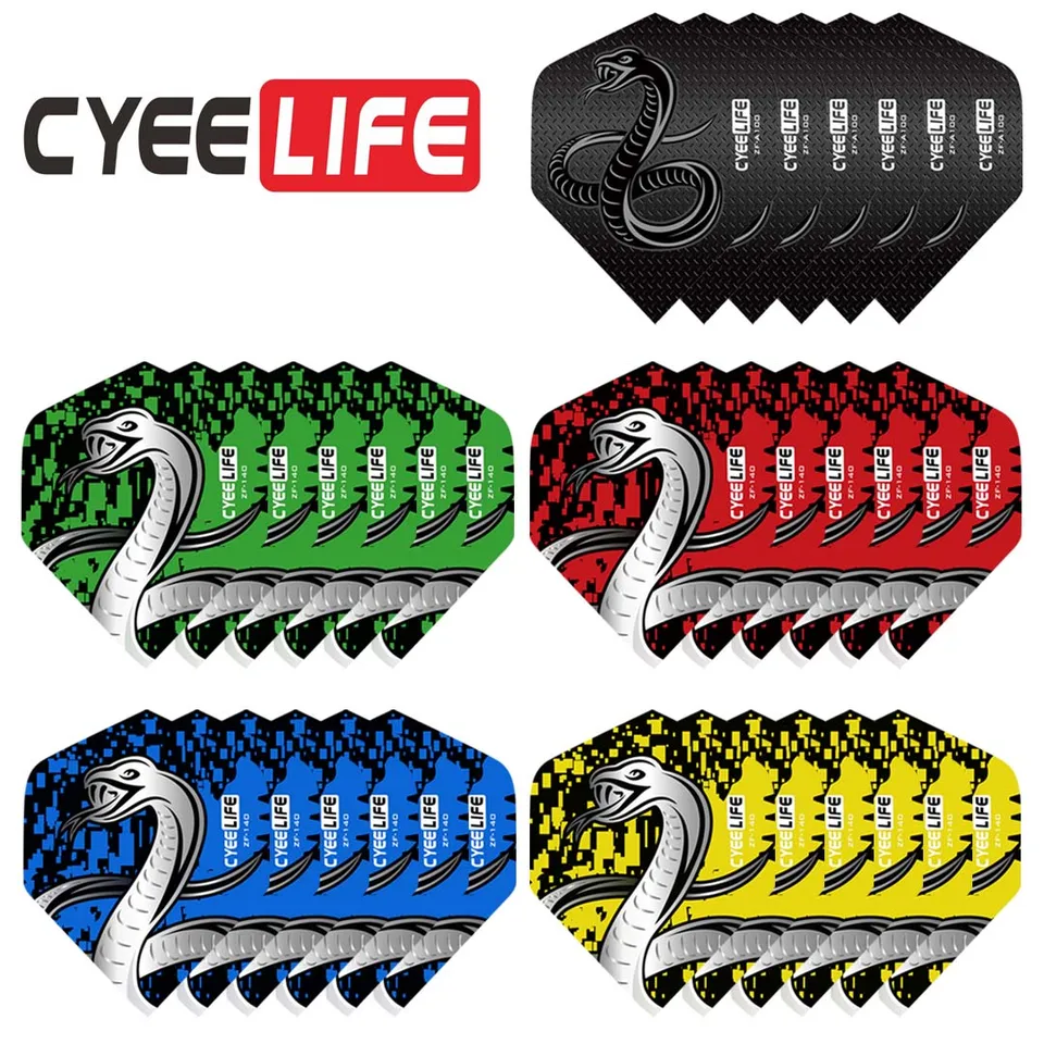 Cyeelife 30ks Cool Štandardné lety Dart Pekné šípky Let Dardos Feather Outdoor Wing Tail Zmiešaný vzor