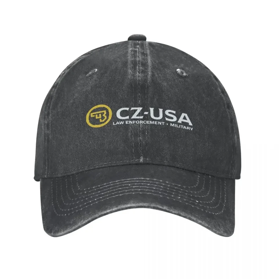 CZ USA Guns Logo Unisex Style Baseball Cap zúfalé umyté klobúky čiapka Vintage vonkajšie vonkajšie obdobia VŠETKY sezóny cestovné nastaviteľné slnečné čiapky