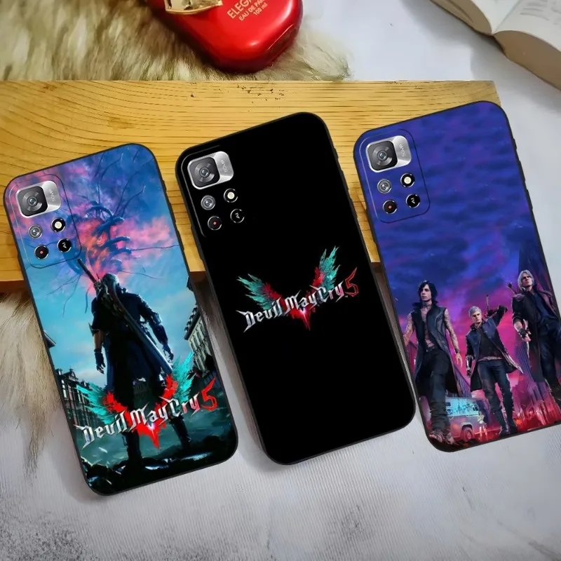 D-devil-game-may-cry puzdro pre Xiaomi 13 12 11 9 Ultra Redmi Note 10 Lite Poco M4 M3 Pro Plus čierny mäkký kryt