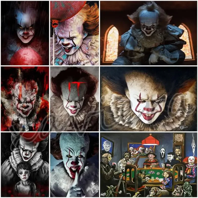 D DIY Horror Clown Zombie Diamond Painting Kit