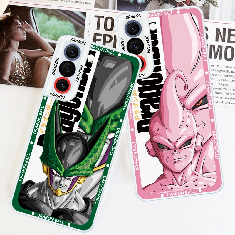 D-Dragon Ball GOKU Móda pre Samsung S24 S23 S22 S21 S20 S10 Ultra Plus Fe A52 A72 5G Angel Eyes Transparentné telefónne puzdro