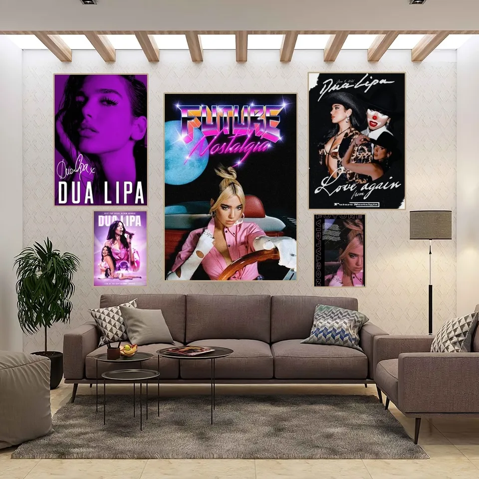 D-Dua Hot Singer L-Lipa Plagát Domáca izba dekor estetické umenia nástenné maľovanie nálepky
