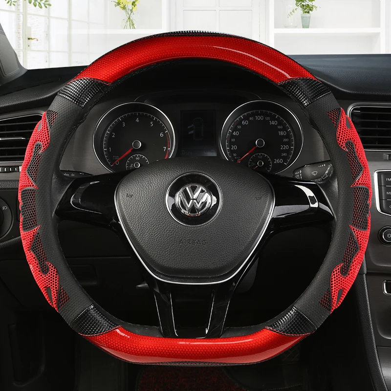 D Kryt volantu volantu tvaru PU koža pre Nissan Qashqai J11 Nissan X-Trail T32 Golf 7 Tiguan 2019 2020 Kia Optima K5 2021