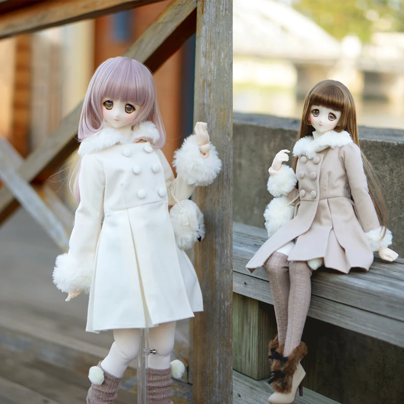 D03-P488 DETI Hračka BJD DD SD MSD 1/3 Doll's Clothes Winter Woolen Coat 1ks