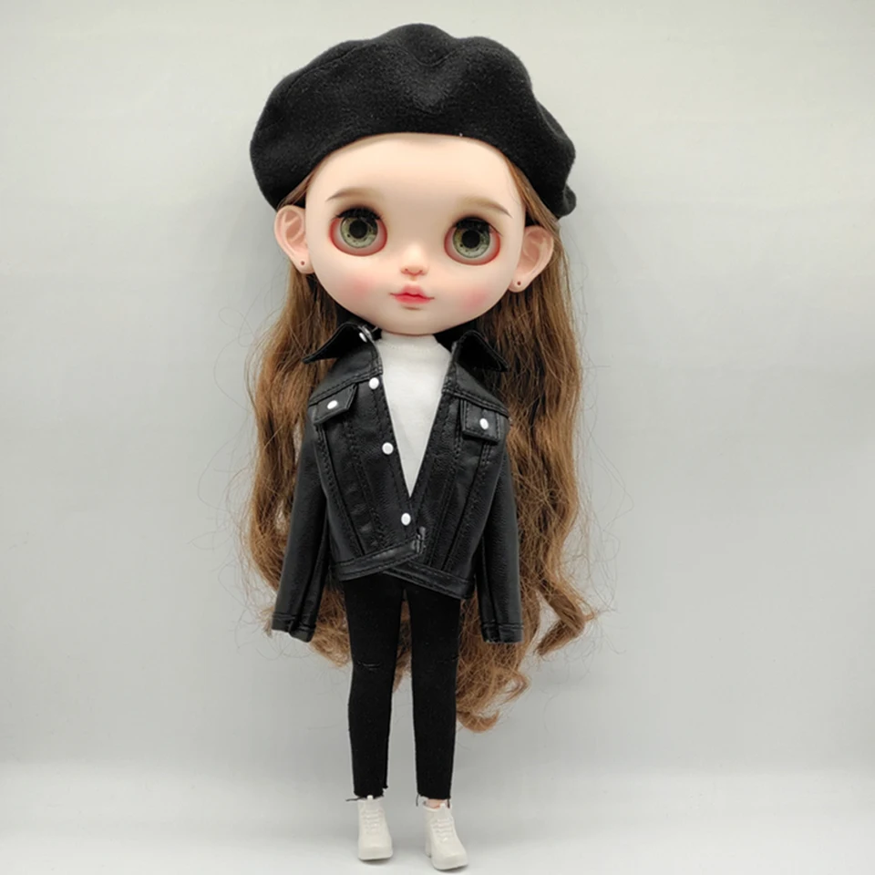 D05-P233 DETI Hračka 1/6 Blyth OB24 OB27 AZONE19 KONIE BJD DOLL DOLLSKÁ ZÁKLADA BIELA ​​Biele dlhé rukávy 2ks/set