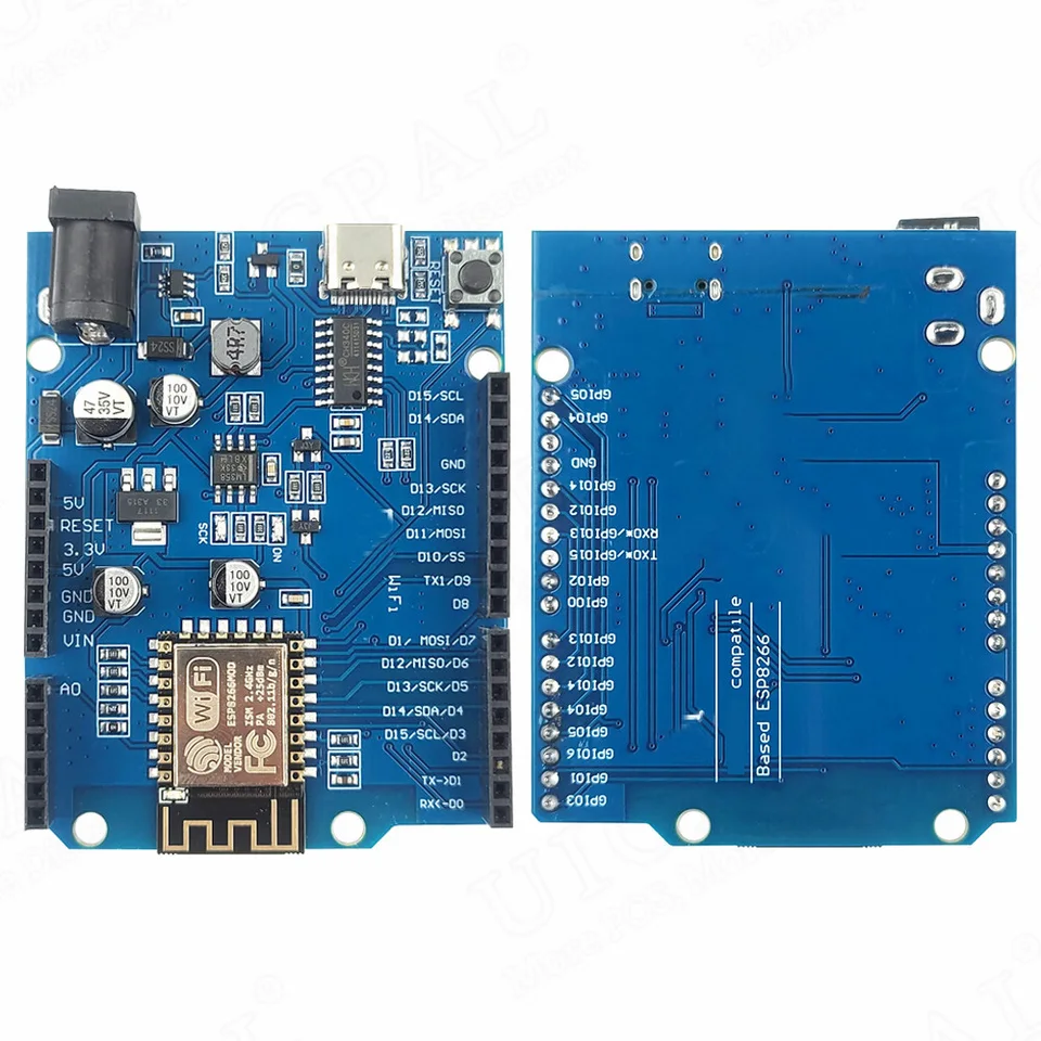 D1 ESP-12F 2.4G WIFI R3 Modul pre vývojovú dosku pre Arduino IDE CH340C USB TYP-C ESP-8266EX ESP 12F ESP8266