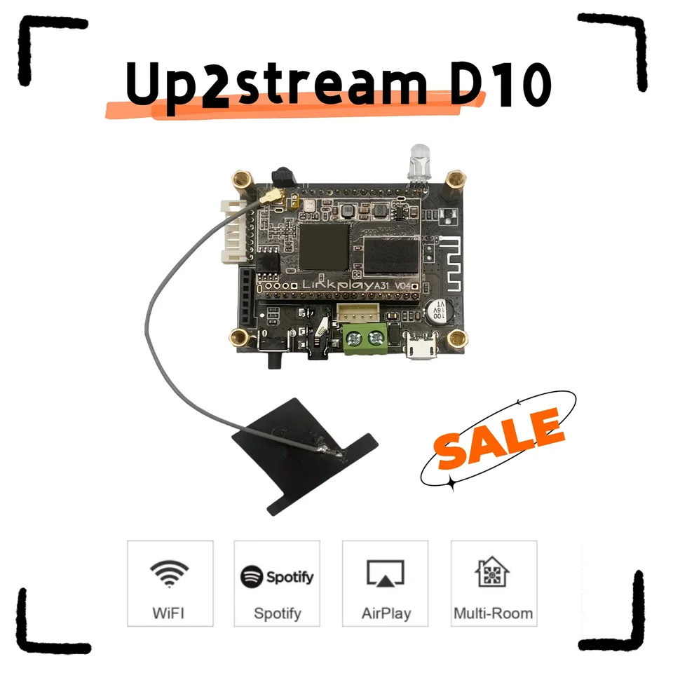 D10 WiFi a Bluetooth 5.0 Audio prijímať modul Bluetooth Modul I2S Analógový výstup ESS9023 Výstupná doska AirPlay DLNA WiFi Audio Mini