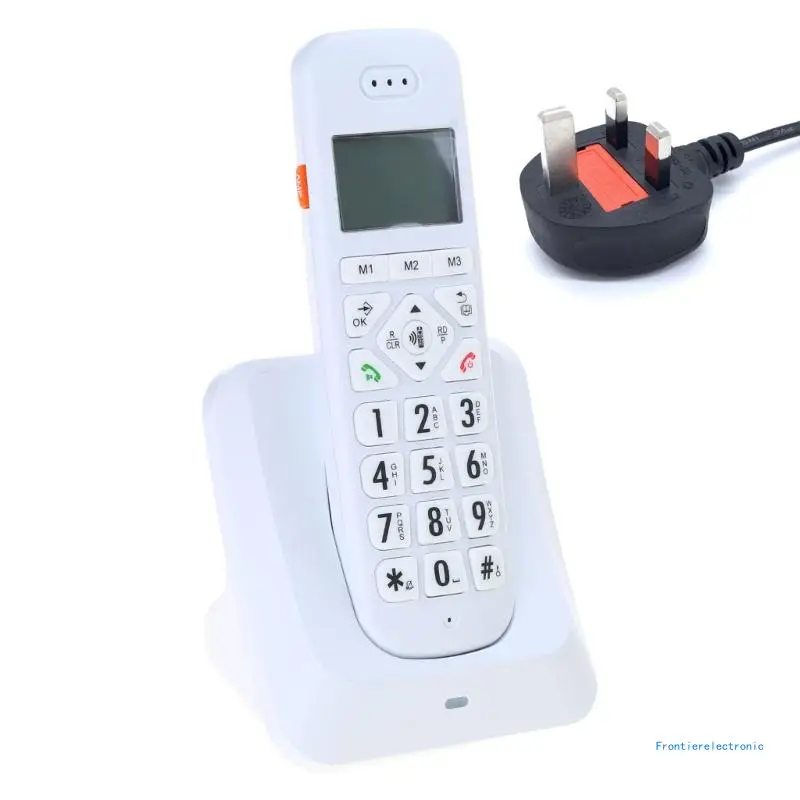 D1011 bezdrôtový telefón Veľké LCD veľké tlačidlá s redukciami úložiska CallerID Nízke žiarenie pre domácu firmu Dropshipping