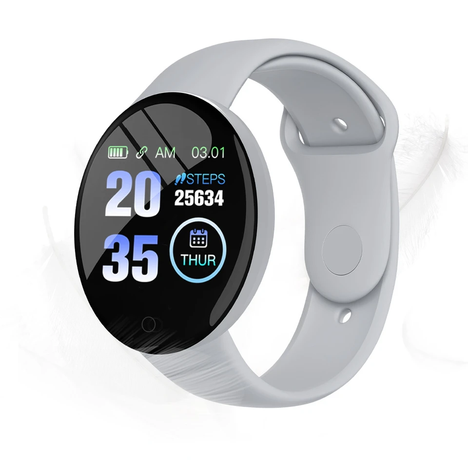 D18Pro Smart Watch Men Ženy Bluetooth Fitness náramok Sport srdcový rytmus Krvný tlak Kids Smartwatch pre Xiaomi Reloj hombre