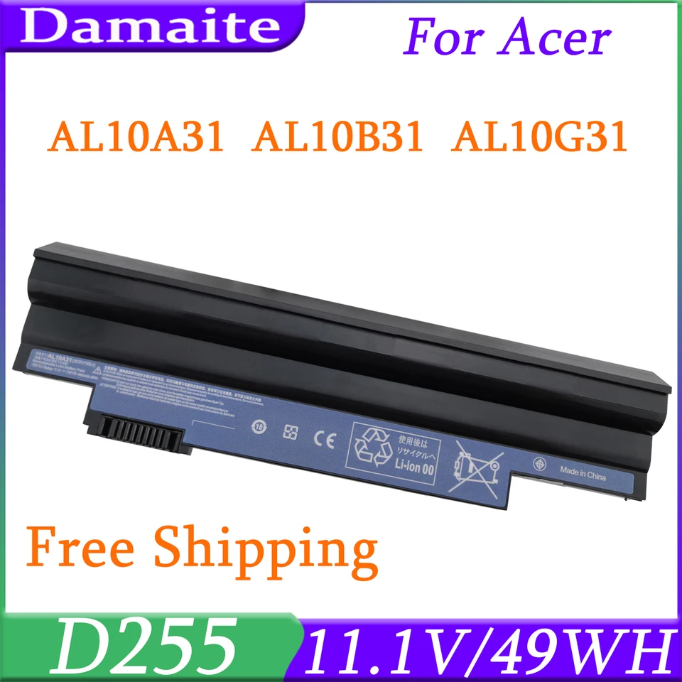 D255 D260 laptop batéria pre Acer Aspire One 522 722 AOD255 AOD257 AOD260 AL10A31 AL10B31D255E D257 D257E D270 E100