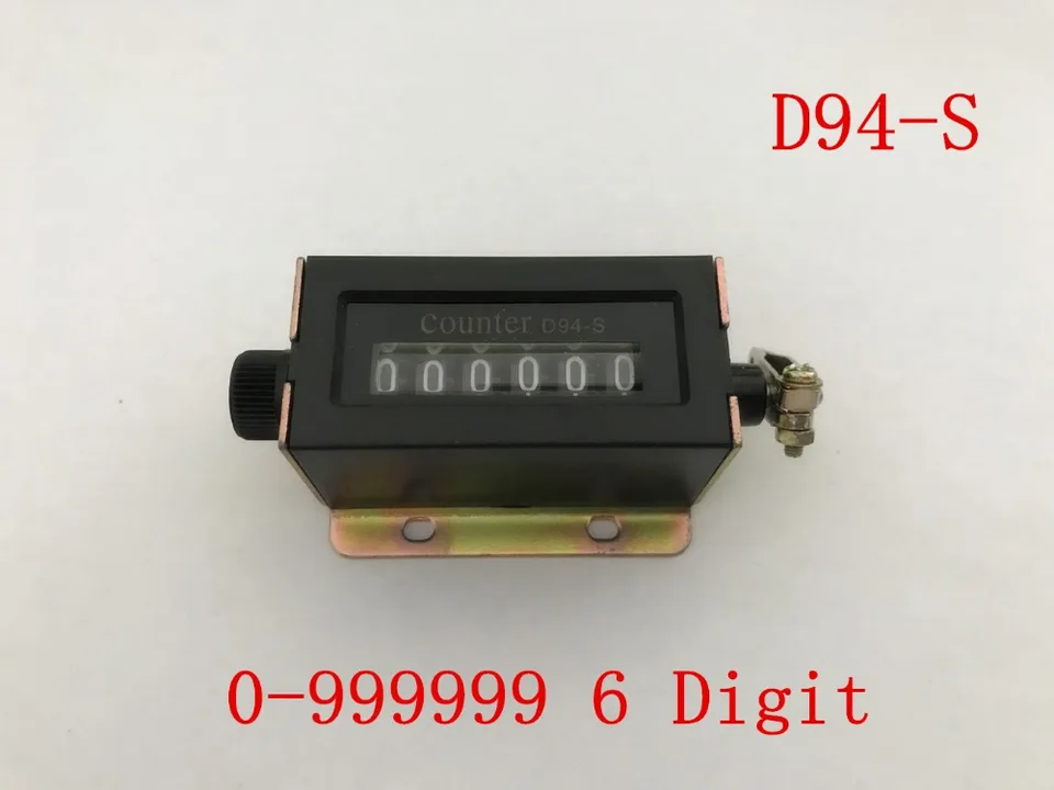 D94-S Typ stroja 0-999999 6-ciferné presídnuteľné mechanické ťahanie Counter Priemyselné punčové lisy
