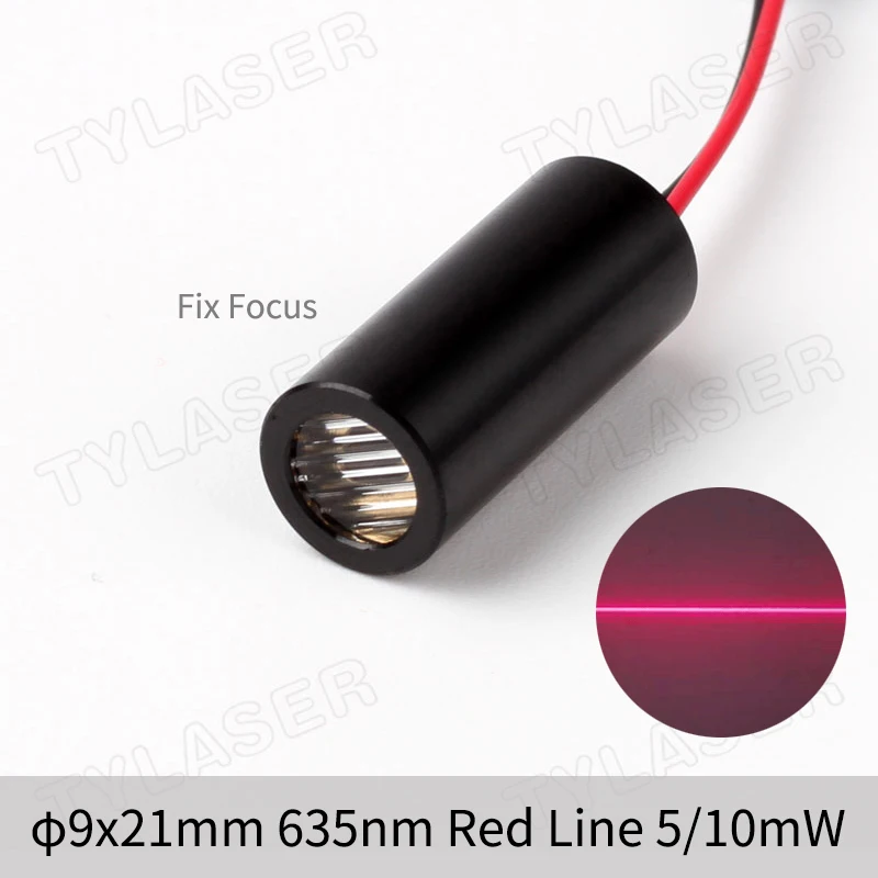 D9X21MM 3V Collimátor 635nm 5MW 10MW Red Line Laser Laser Modul PMMA Industrial Grade APC Driver (Economic Line Laser)