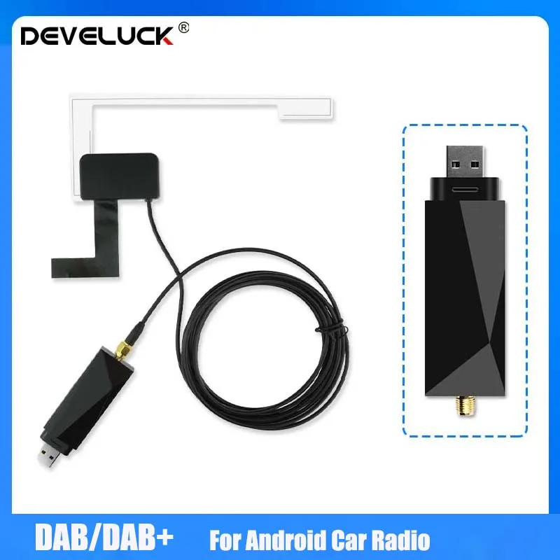 DAB/DAB+ Anténa s adaptérom USB Universal Android Car Radio GPS stereofónny prijímač Europe DAB DAB+ Player