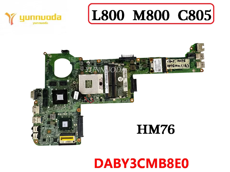 DABY3CMB8 pre Toshiba Satellite L800 L805 L840 L845 C840 C845 M80 M840 LAPTOP Základná doska DDR3 HM77 100% testovaná bezplatná