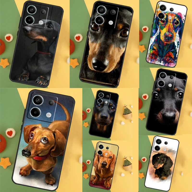 Dachshund Dog Case pre Xiaomi Redmi 13C 12 12C 9c 10c Redmi Note 11 12 13 Pro 9 10 10S 11S 12s Zadný kryt