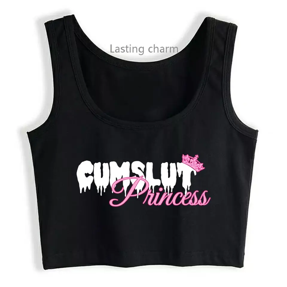 Daddy's Princess Design Sexy Fit Crop Top pre dospelých Humor Zábavný koketný štýl bavlnená nádrž Top hotwife Naughty Camisole
