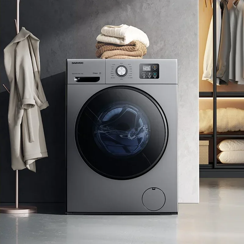 Daewoo 10 kg práčka 96 ℃ Vysokoteplotná vrúc vriaci sterilizácia predné zaťaženie 220V Lavadora Freestaing Washer