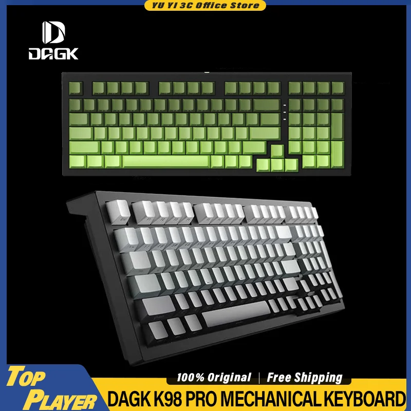 DAGK K98 Pro Mechanical Keyboard BT 2.4G Wireless Support Windows Windows Prispôsobený prepínač horúce swapfable Low latencia Klávesnica