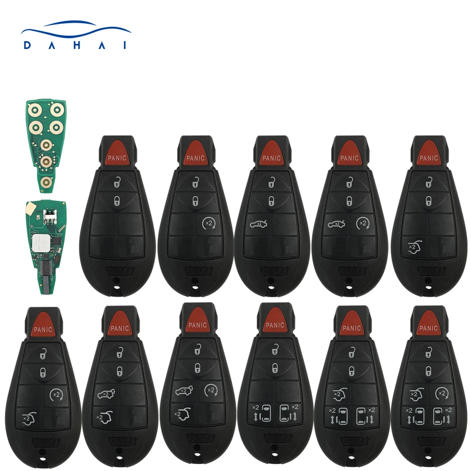 DAHAI 2PCS KLASY MOŽNOSŤ GO na roky 2011-2019 Chrysler Dodge Caravan Smart Car Key M3N5WY783X 5026591AK IYZ-C01C 433MHz PCF7945