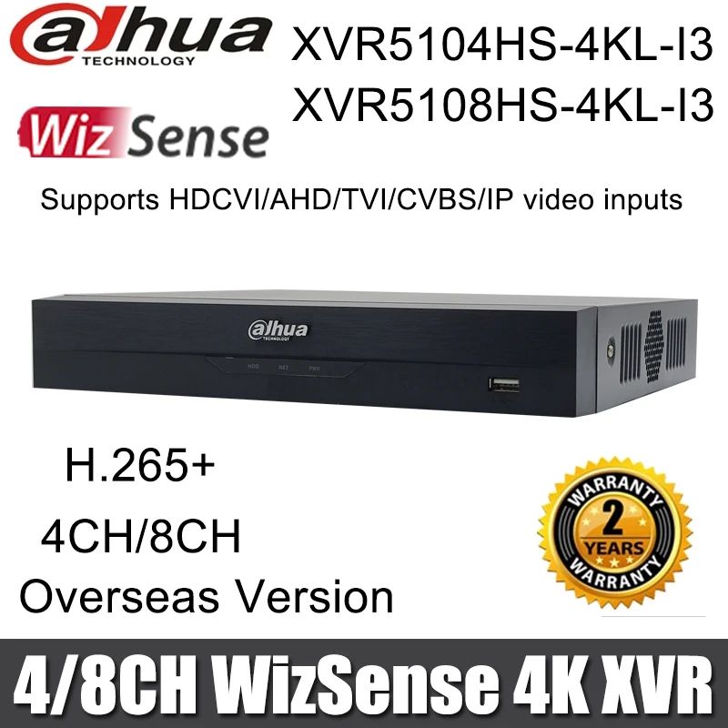 Dahua 4K XVR XVR5104HS-4KL-I3 4CH XVR5108HS-4KL-I3 8CH DIGITÁLNA VIDEO RECORDERA pre HDCVI/AHD/TVI/CVBS/IP
