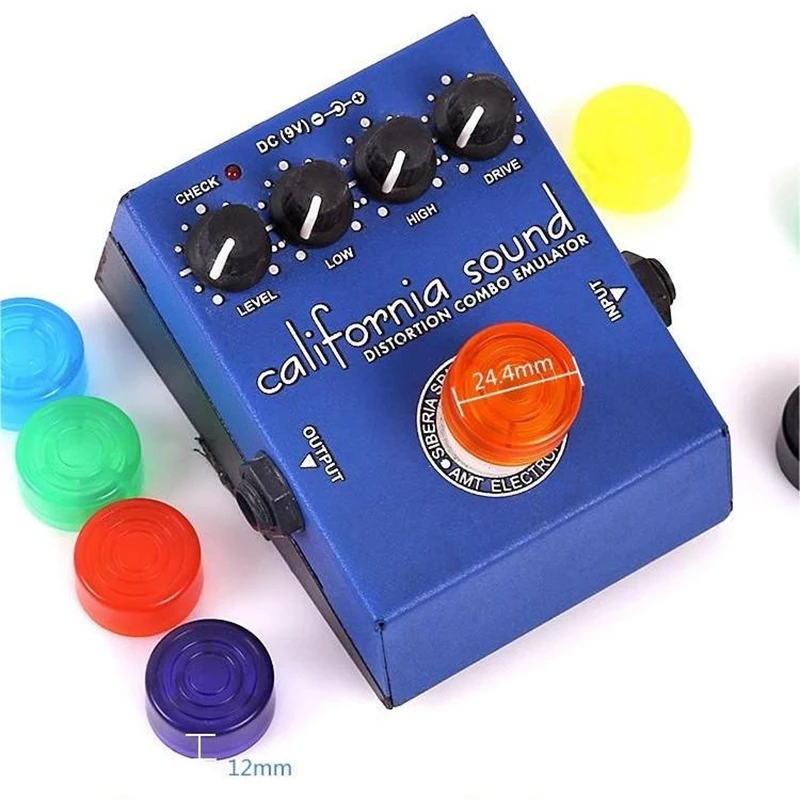 Daierbum 12ks Footswitch Topper Guitar Pedál Topper Topper Multi Color Pedal Gomping Caps