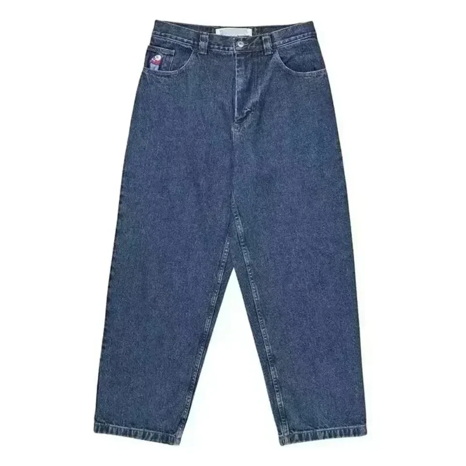 Dailou Big Boy Gym Pohúpky muži Y2K Streetwear Pants Basketbal Shorts Hip Hop Cartoon Grafic retro modré džínsové nohavice