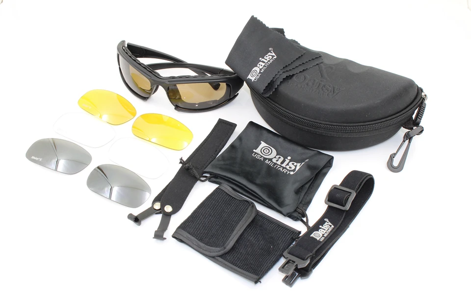 Daisy X7 Moto Glasses Muži Vojenské polarizované slnečné okuliare Bullet Airsoft Shooting Shooting Gafas Lens Motorycle Cyklistické okuliare